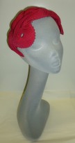 STOPM: 2013.32 - Swirled rosette hat made with pleated Petersham ribbon; by Edward Mann of London